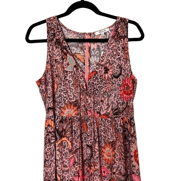 NWT MADEWELL Lace-Up Ruffle-Hem Midi Dress in Bali Blooms - Picture 7 of 13